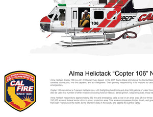 CAL FIRE Alma Helitack Bell UH 1H Huey 'Copter 106' N495DF