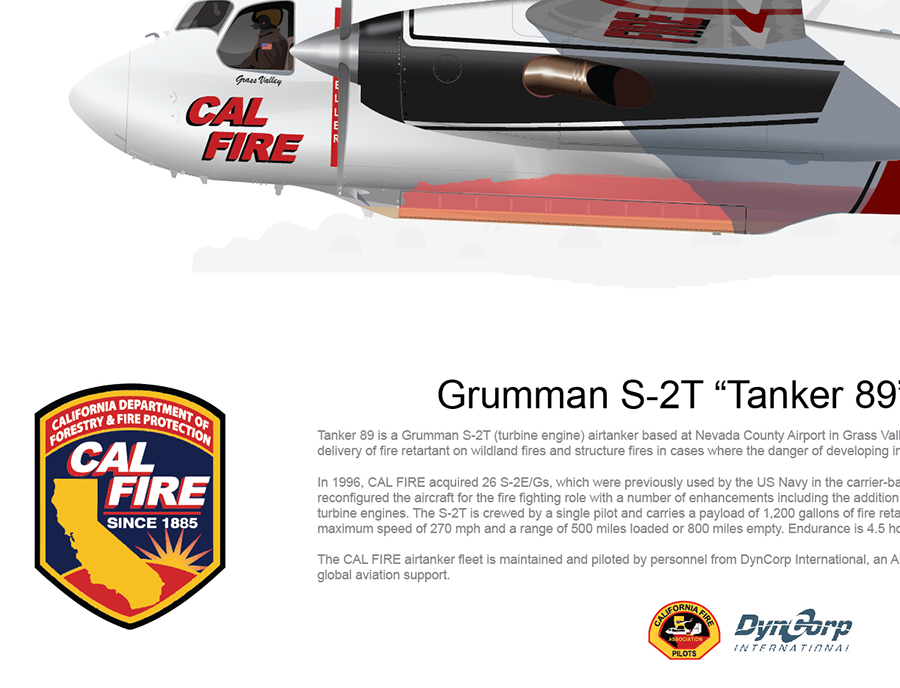 CAL FIRE Grass Valley S-2T Airtanker 89 N425DF