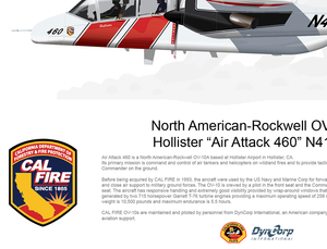 CAL FIRE OV-10 Bronco Hollister Air Attack 460 N415DF