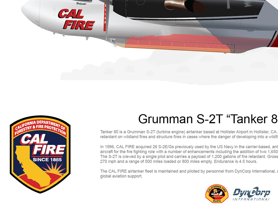 CAL FIRE Hollister S-2T Airtanker 80 N445DF