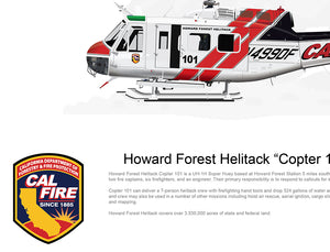 CAL FIRE Howard Forest Helitack Bell UH-1H Huey 'Copter 101' N499DF