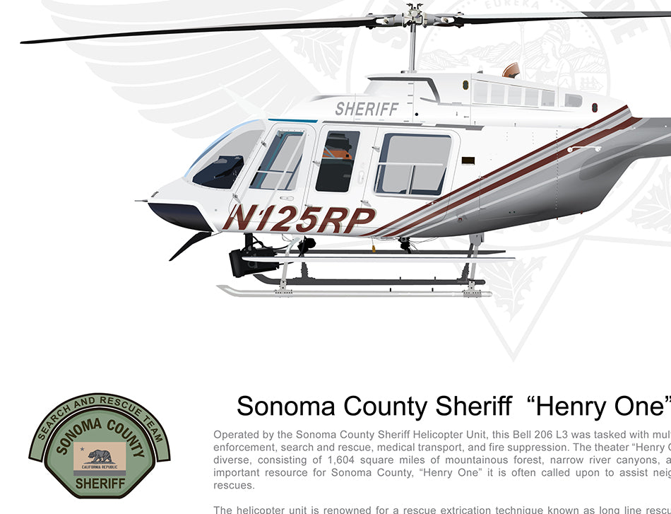 Sonoma County Sheriff Bell 206 L3  "Henry One" N125RP