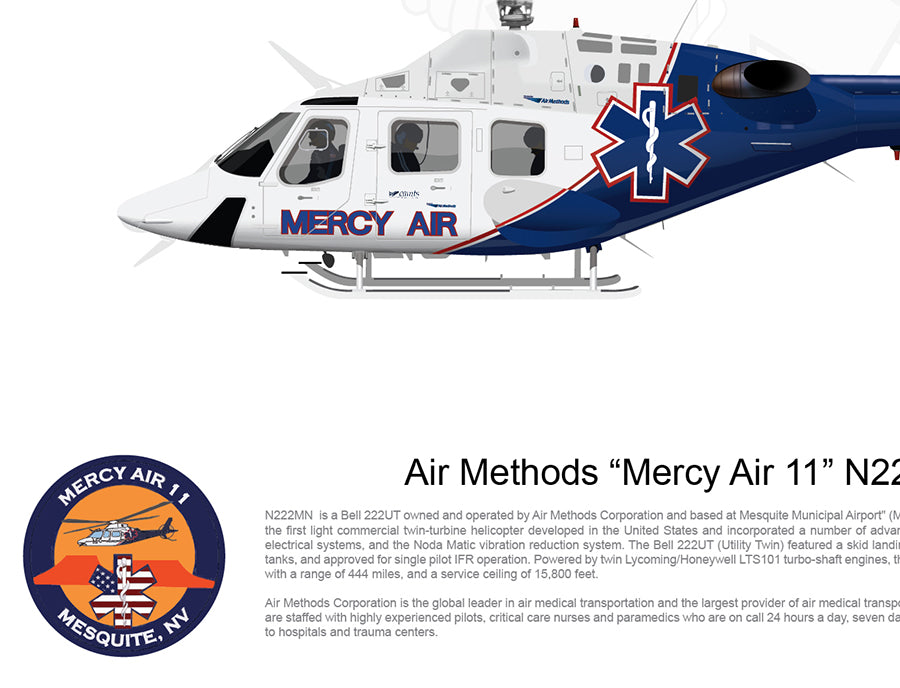 Mercy Method Air Methods “Mercy Air 11” Bell 222UT N222MN - Lian Media