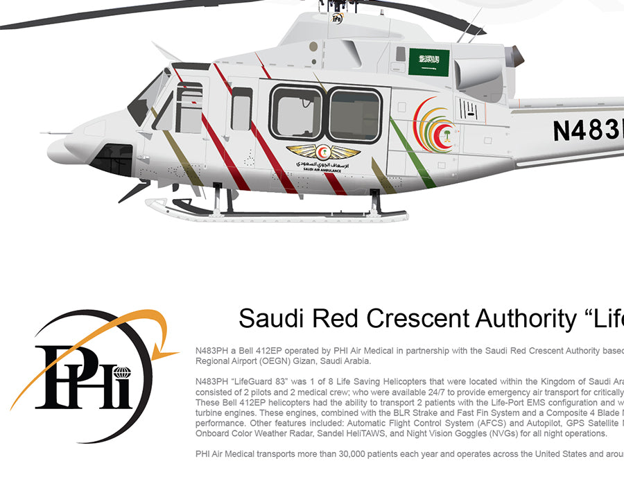 PHI Bell 412 Saudi Red Crescent Authority “LifeGuard 83” N483PH - Lian ...