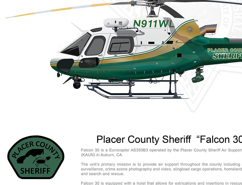Placer County Sheriff Airbus H125 "Falcon 30" N911WL