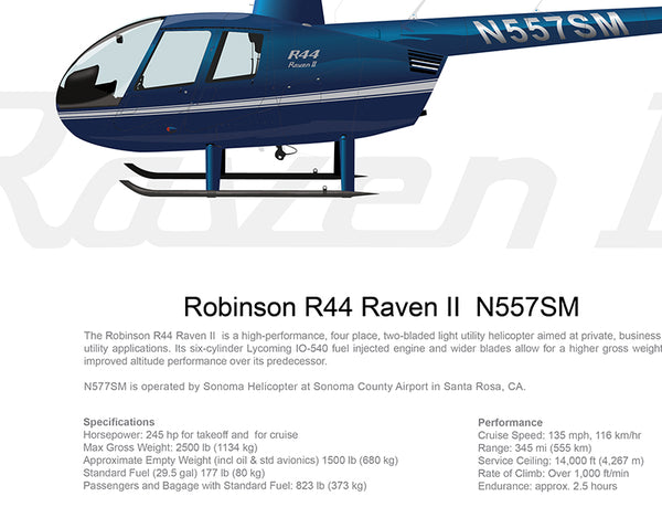 Raven R344 Robinson R44 Raven II N557SM - HELICO - Lian Media