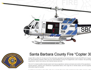 Santa Barbara County Fire UH-1H “Copter 308” N205KS