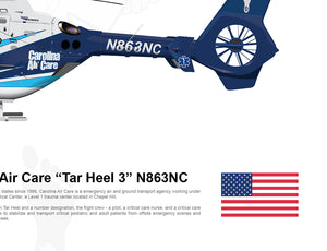 UNC Carolina Air Care EC135 “Tar Heel 3” N863NC