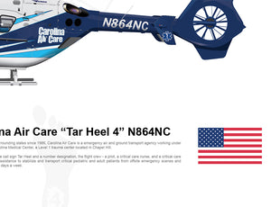 UNC Carolina Air Care EC135 “Tar Heel 4” N864NC