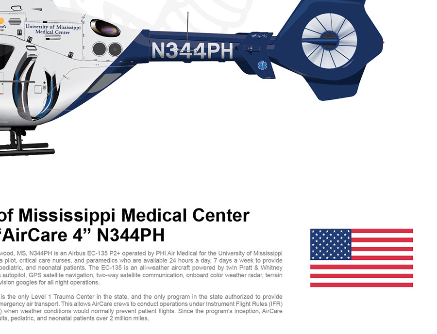 AIRCARE 4 N344PH AIRBUS EC135 FLYING