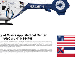 AIRCARE 4 N344PH AIRBUS EC135 FLYING STATE FLAG