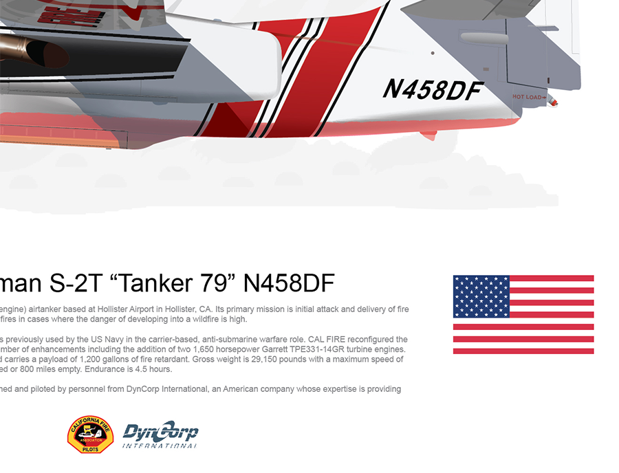 CAL FIRE Hollister S-2T Airtanker 79 N458DF