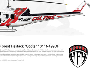 CAL FIRE Howard Forest Helitack Bell UH-1H Huey 'Copter 101' N499DF