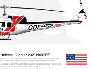 CAL FIRE Bieber Helitack Bell UH-1H Huey 'Copter 202' N497DF