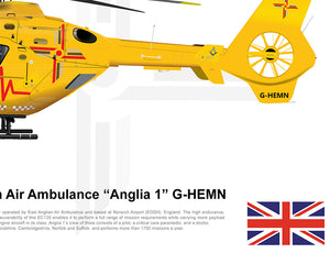 East Anglian Air Ambulance Airbus EC135 "Anglia 1" G-HEMN