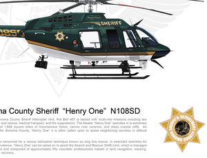 Sonoma County Sheriff Bell 407 N108SD 'Henry 1'