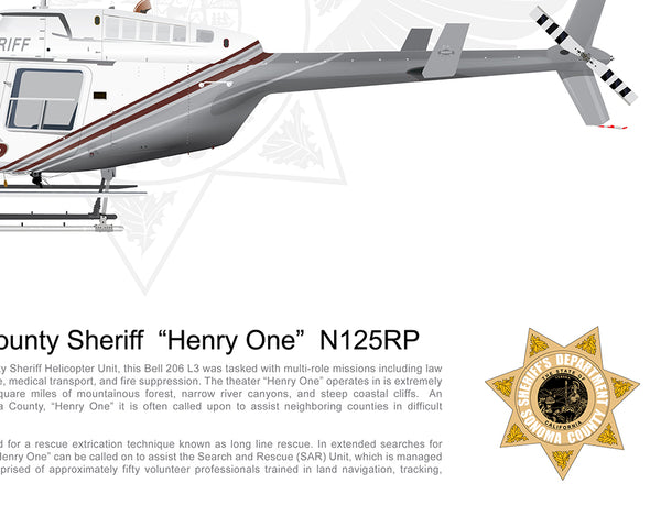 Sonoma County Sheriff Bell 206 L3 "Henry One" N125RP - Lian Media