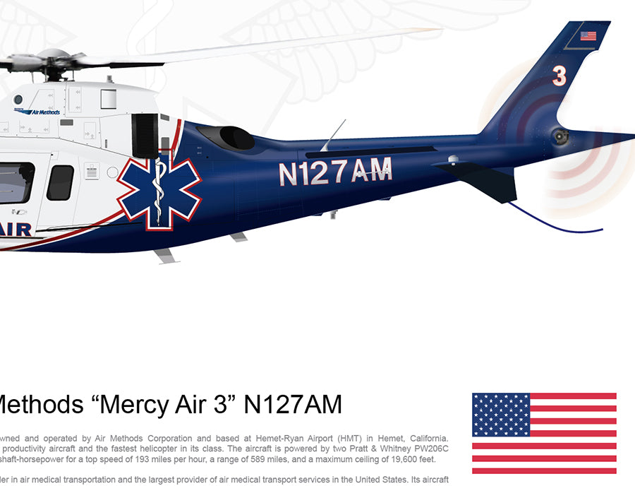 Air Methods 'Mercy Air 3' Agusta A109 N127AM