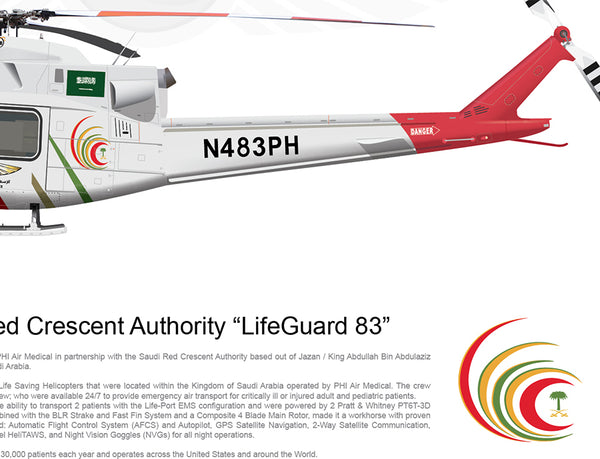 PHI Bell 412 Saudi Red Crescent Authority “LifeGuard 83” N483PH - Lian ...