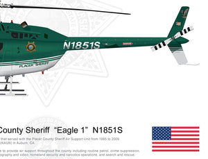Placer County Sheriff Bell OH-58 "Eagle 1" N1851S