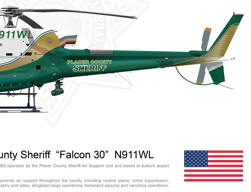 Placer County Sheriff Airbus H125 "Falcon 30" N911WL