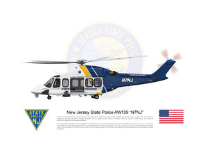 New Jersey State Police AgustaWestland AW139 N7NJ - LANDED