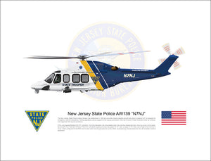 New Jersey State Police AgustaWestland AW139 N7NJ - FLYING