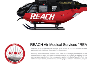 REACH Air Medical Services Airbus EC135 "Reach 16" N313RX Oceanside