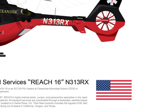 REACH Air Medical Services Airbus EC135 "Reach 16" N313RX Oceanside