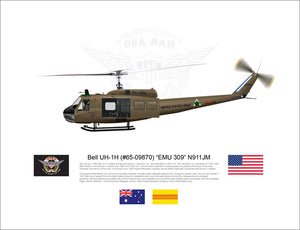 Bell UH-1H Huey “EMU 309” N911JM - FLYING